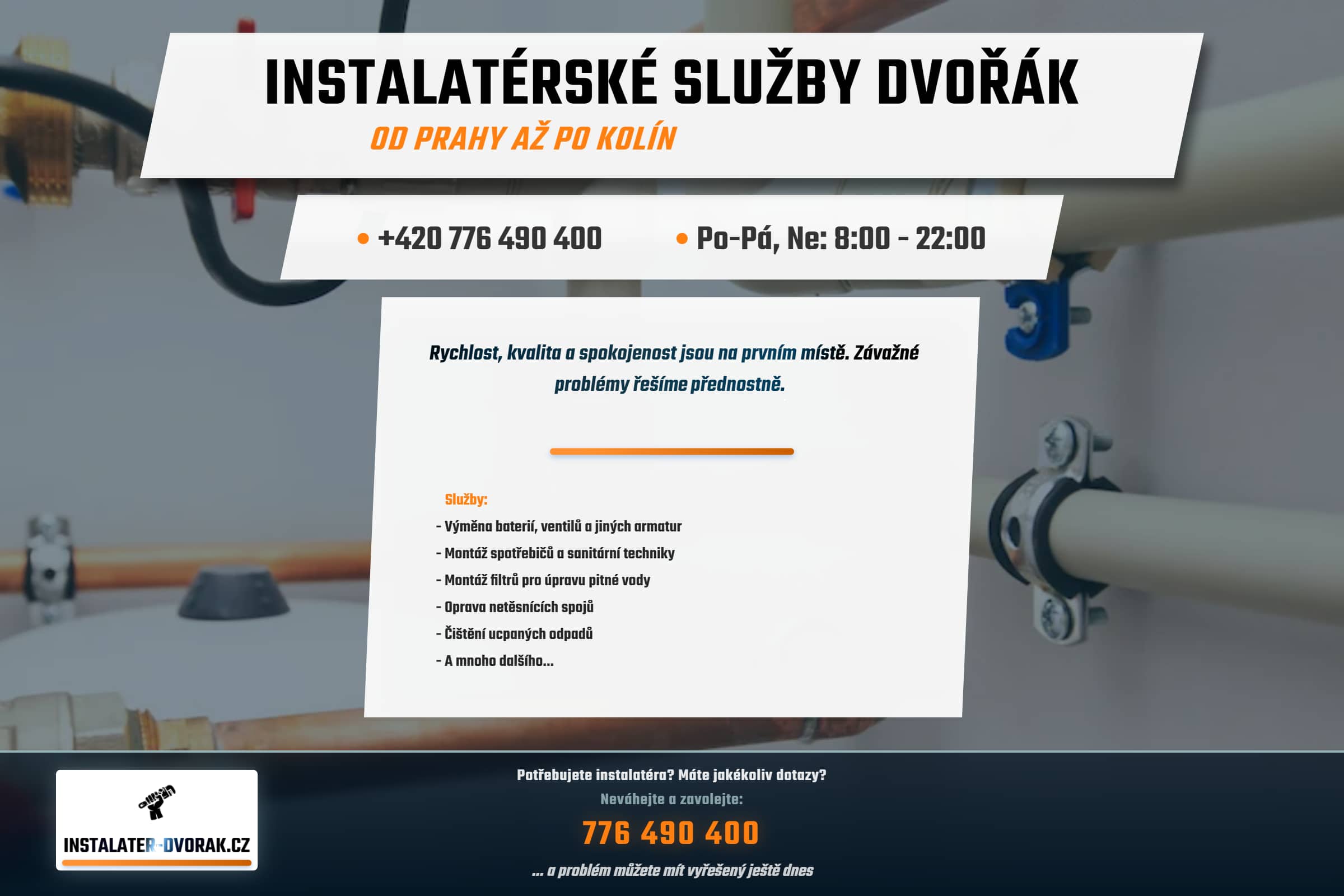 Propagační letáky - Instalatér Praha-Kolín